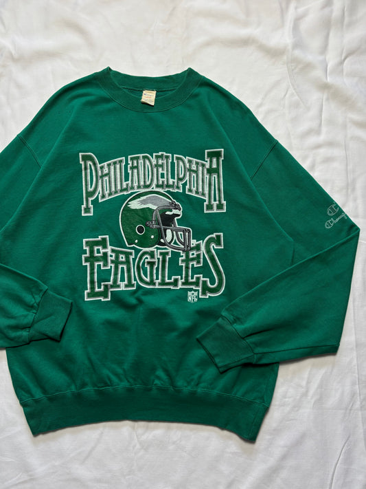 Philadelphia Eagles 90s Champion NFL Graphic Sweatshirt (L)
