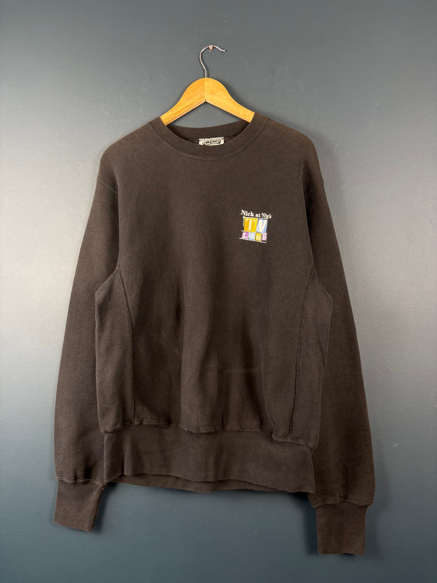 Vintage Nickelodeon at Nite 90s LEE Black Sweatshirt (M)