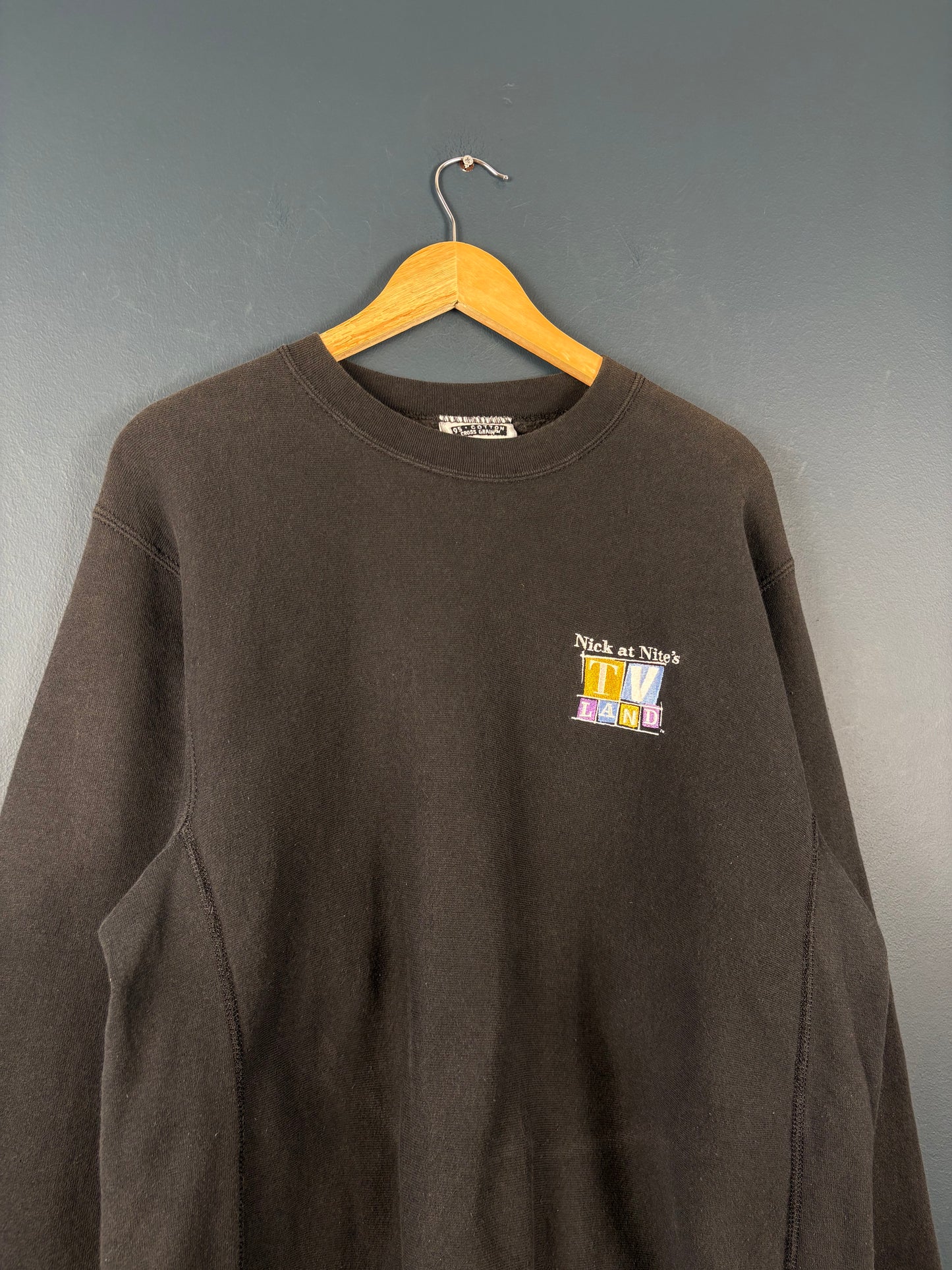 Vintage Nickelodeon at Nite 90s LEE Black Sweatshirt (M)