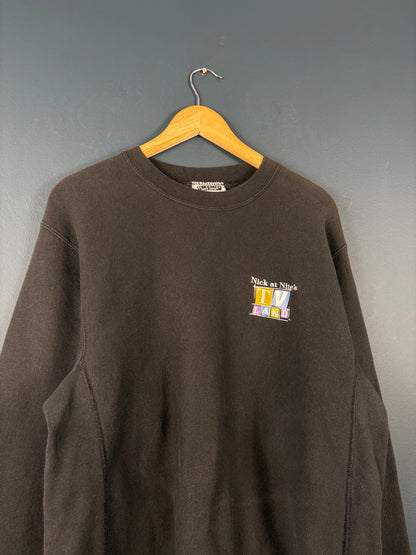 Vintage Nickelodeon at Nite 90s LEE Black Sweatshirt (M)