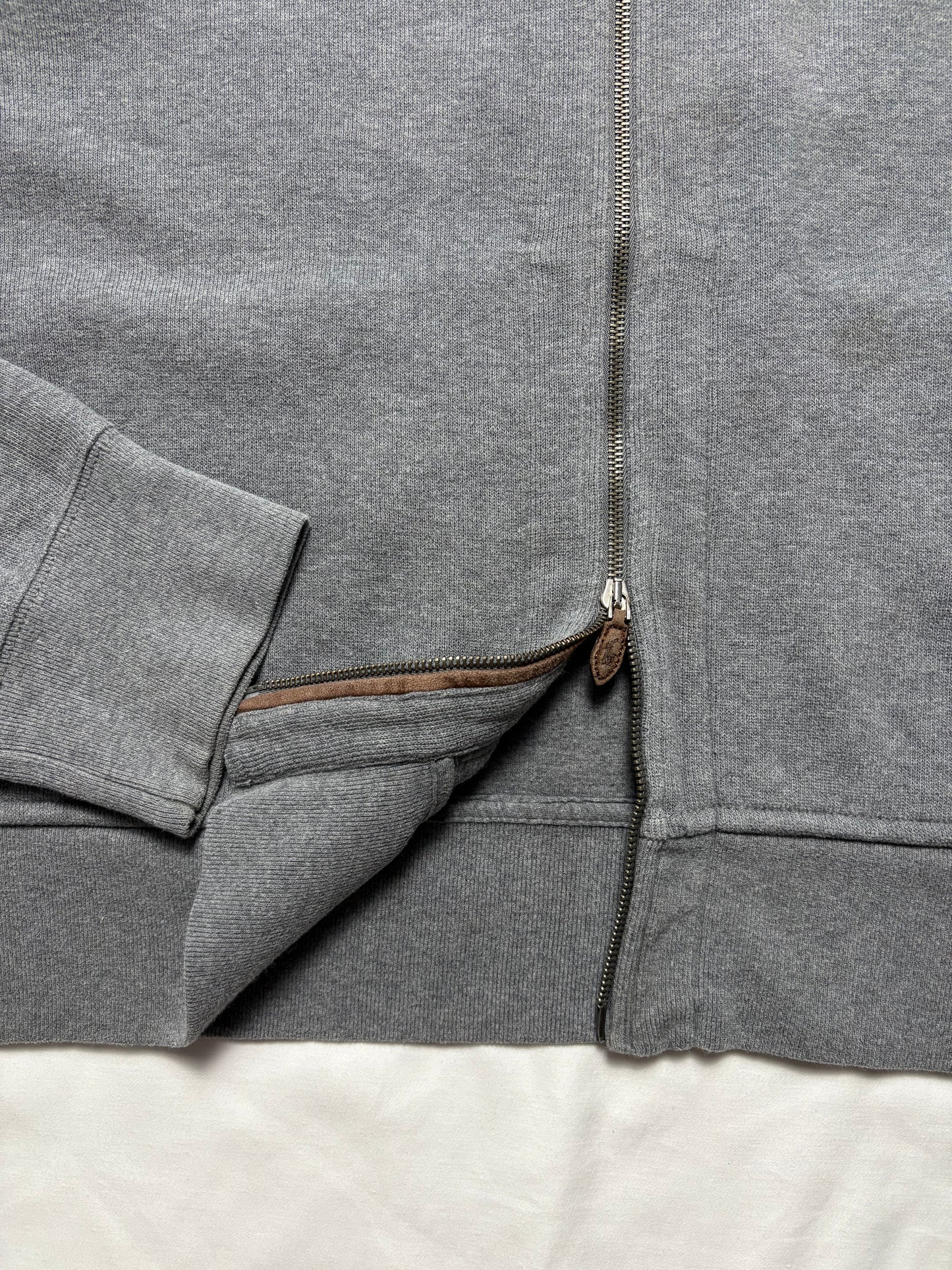 Ralph Lauren 00s Waffle Knit Double Zip Hoodie (XXL)