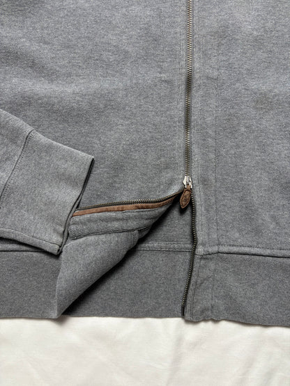 Ralph Lauren 00s Waffle Knit Double Zip Hoodie (XXL)