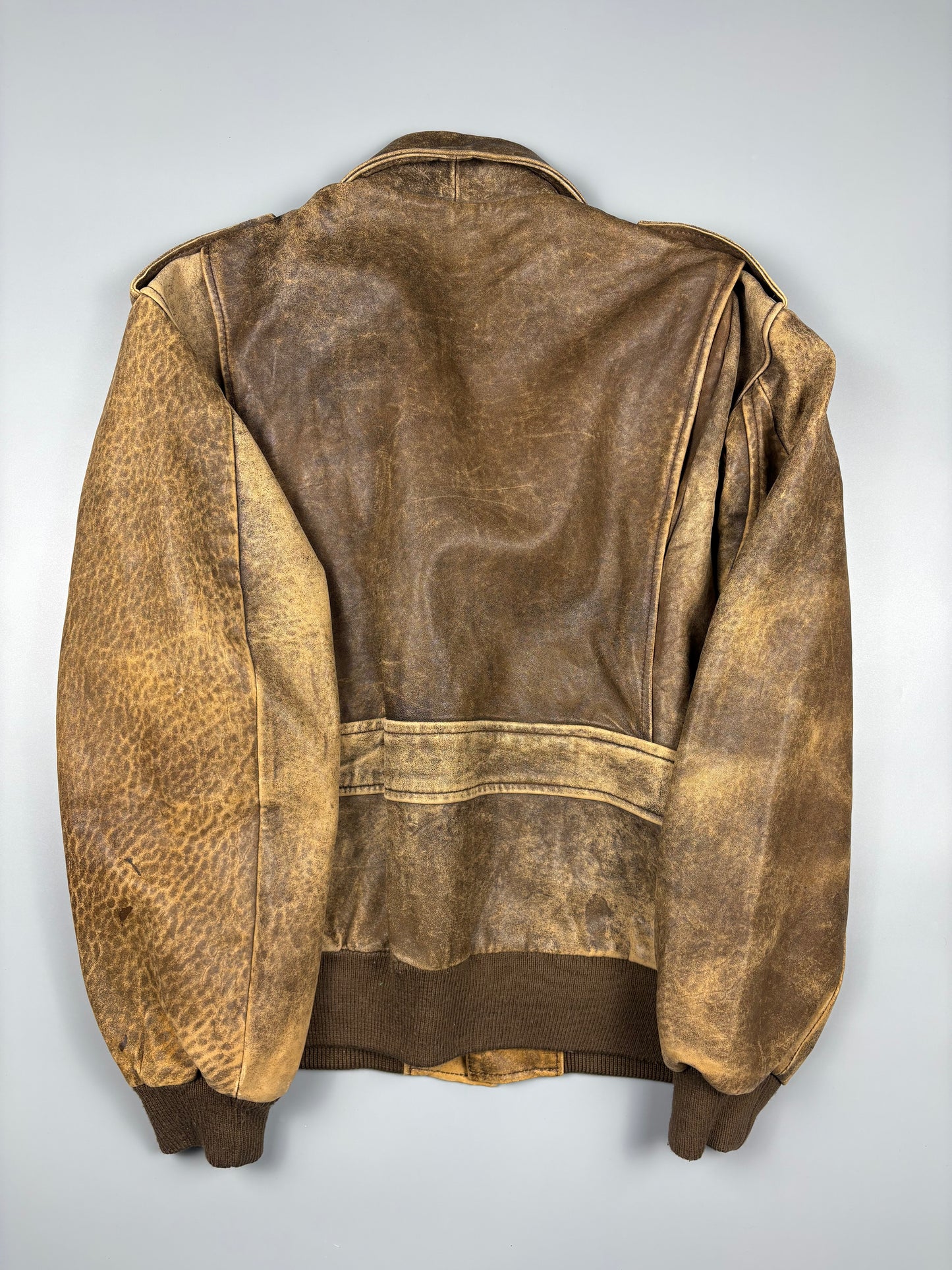 Vintage 1980s Aviation Leather A-2 Flight Jacket (M)