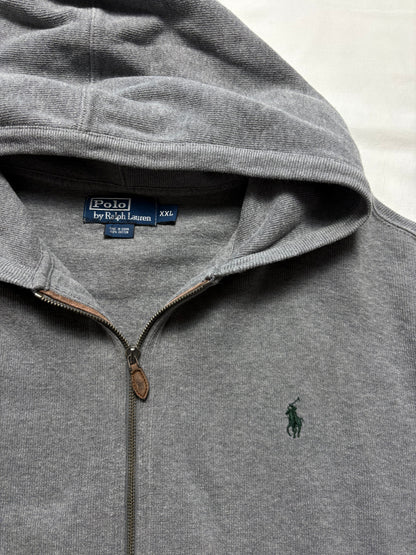 Ralph Lauren 00s Waffle Knit Double Zip Hoodie (XXL)