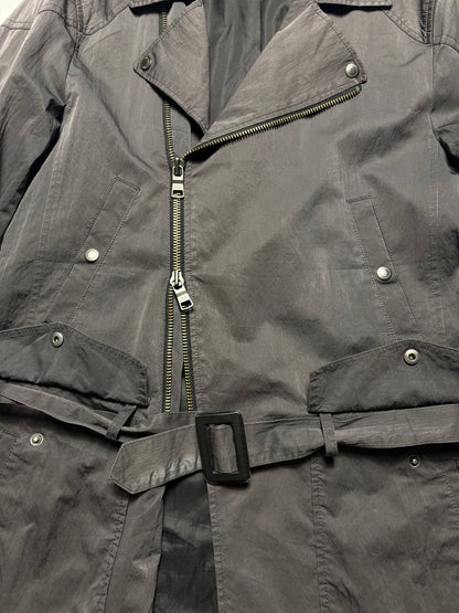 Armani Exchange 00s Asymmetrical Zip Trench Coat (women's M)