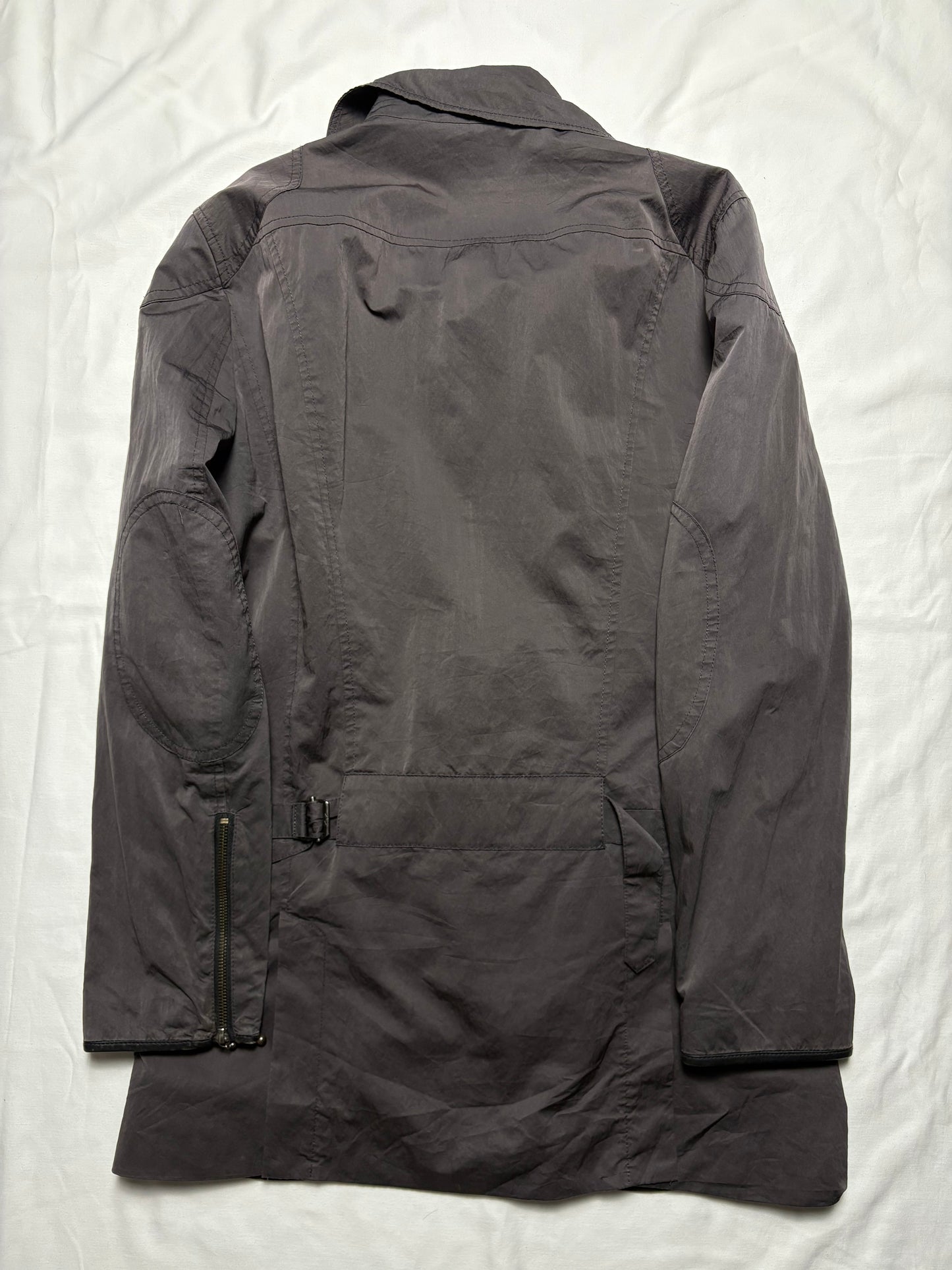 Armani Exchange 00s Asymmetrical Zip Trench Coat (women's M)