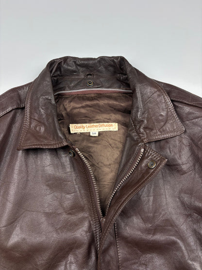 Vintage 1990s Aviation Leather A-2 Flight Jacket (L)