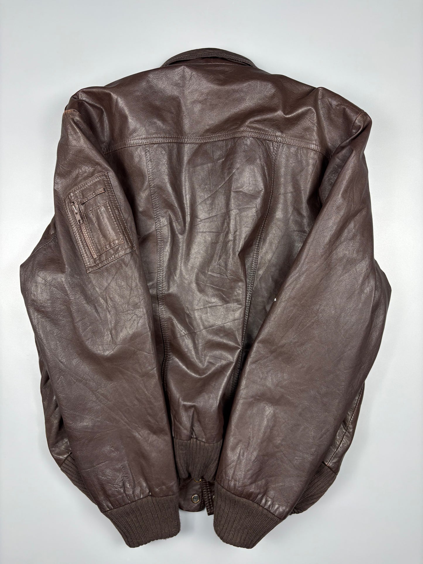 Vintage 1990s Aviation Leather A-2 Flight Jacket (L)