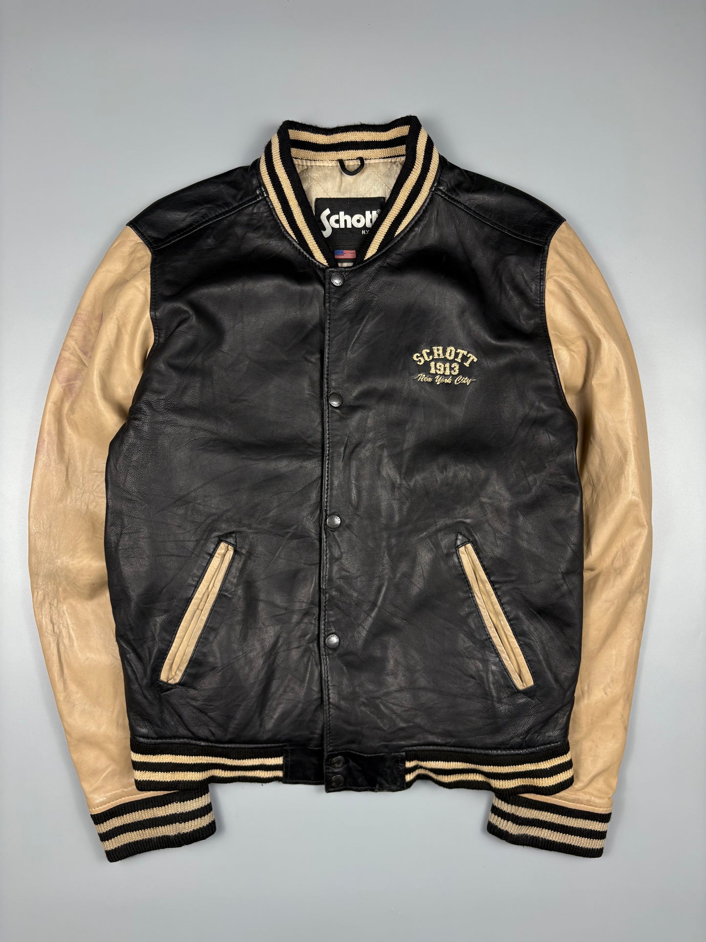 Vintage 1990s Schott NYC Leather Jacket (women's M)