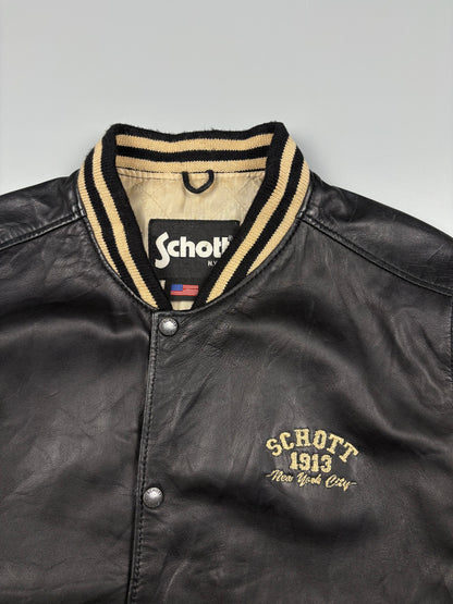 Vintage 1990s Schott NYC Leather Jacket (women's M)
