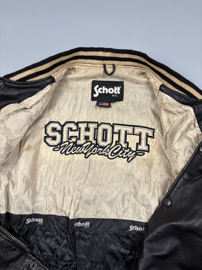 Vintage 1990s Schott NYC Leather Jacket (women's M)