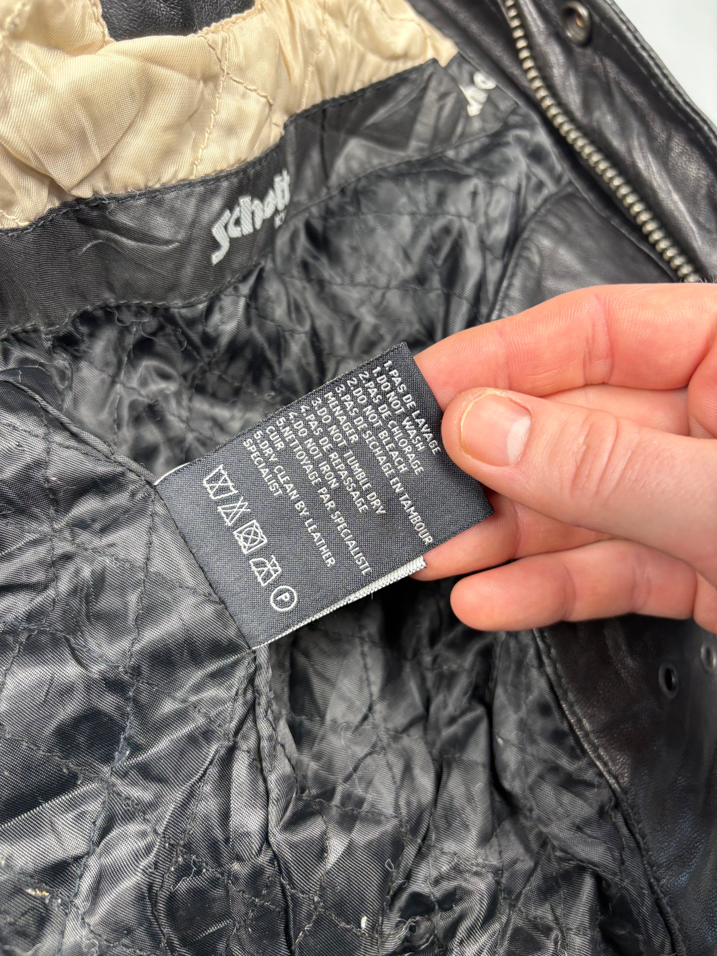 Vintage 1990s Schott NYC Leather Jacket (women's M)