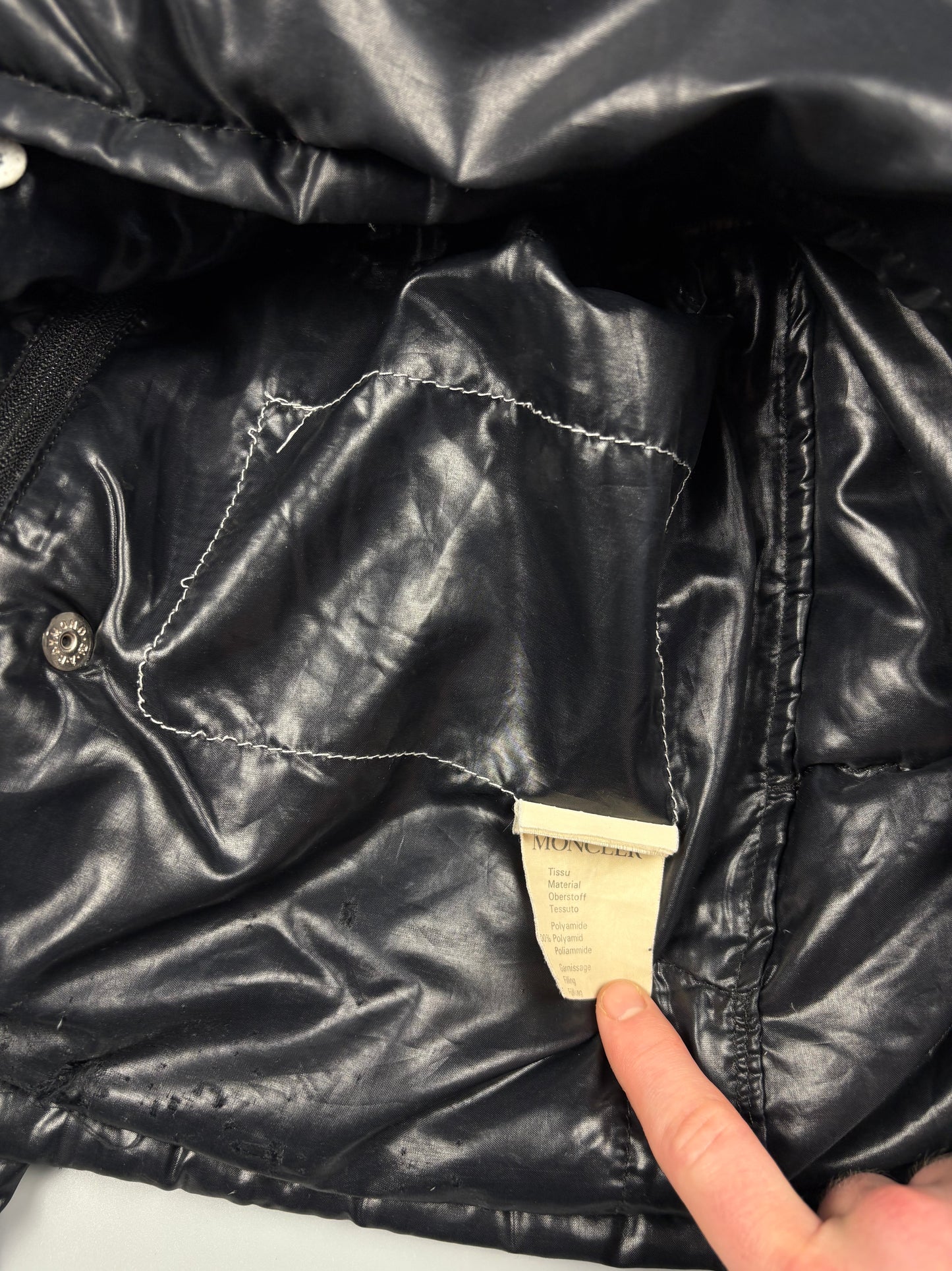 Vintage 1980s Moncler Grenoble Black Down Jacket (1/M)