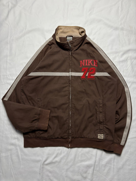 Vintage Nike Choclate Brown Zip Up Track Top (M)