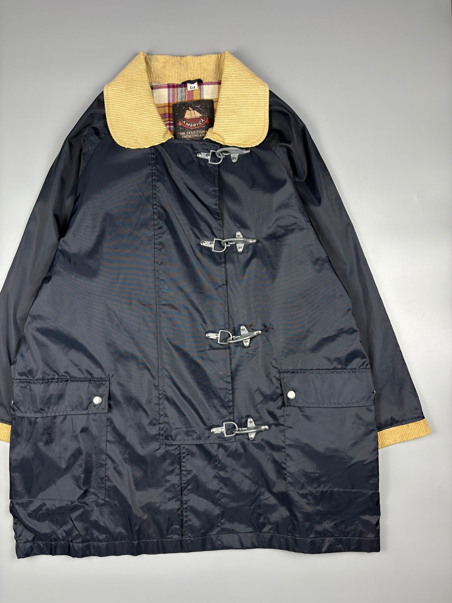 Vintage 1980s American Fireman Clasp Navy Jacket (L)