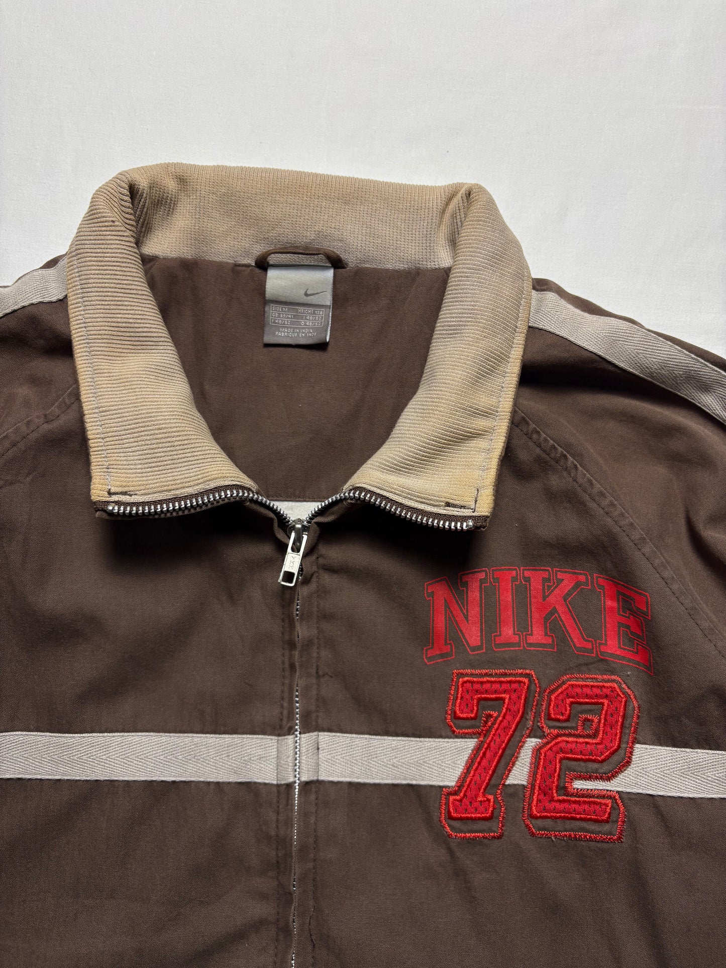 Vintage Nike Choclate Brown Zip Up Track Top (M)