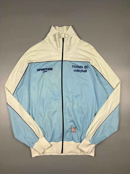 Vintage 1980 Italian Volleyball Baby Blue Track Top (M)