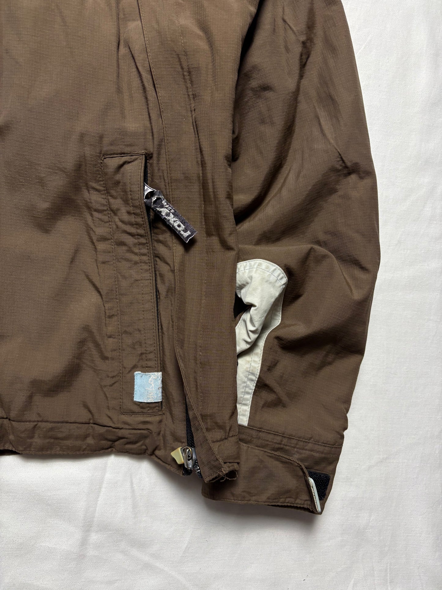 Quiksilver 2000s Roxy Asymmetrical Brown Jacket (women's S)