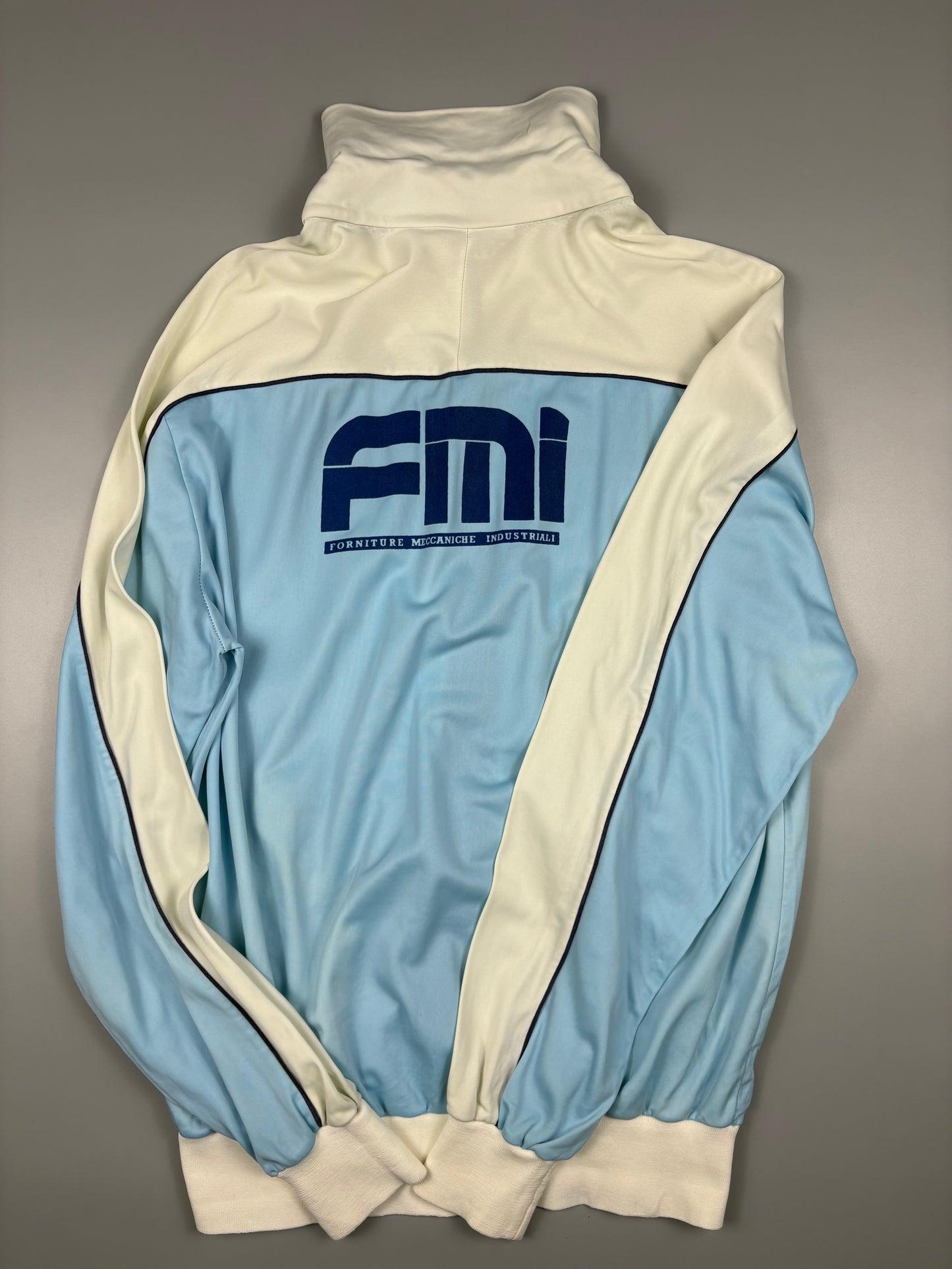 Vintage 1980 Italian Volleyball Baby Blue Track Top (M)