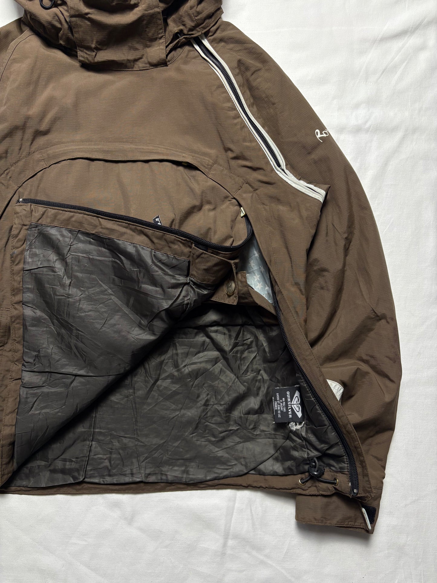 Quiksilver 2000s Roxy Asymmetrical Brown Jacket (women's S)