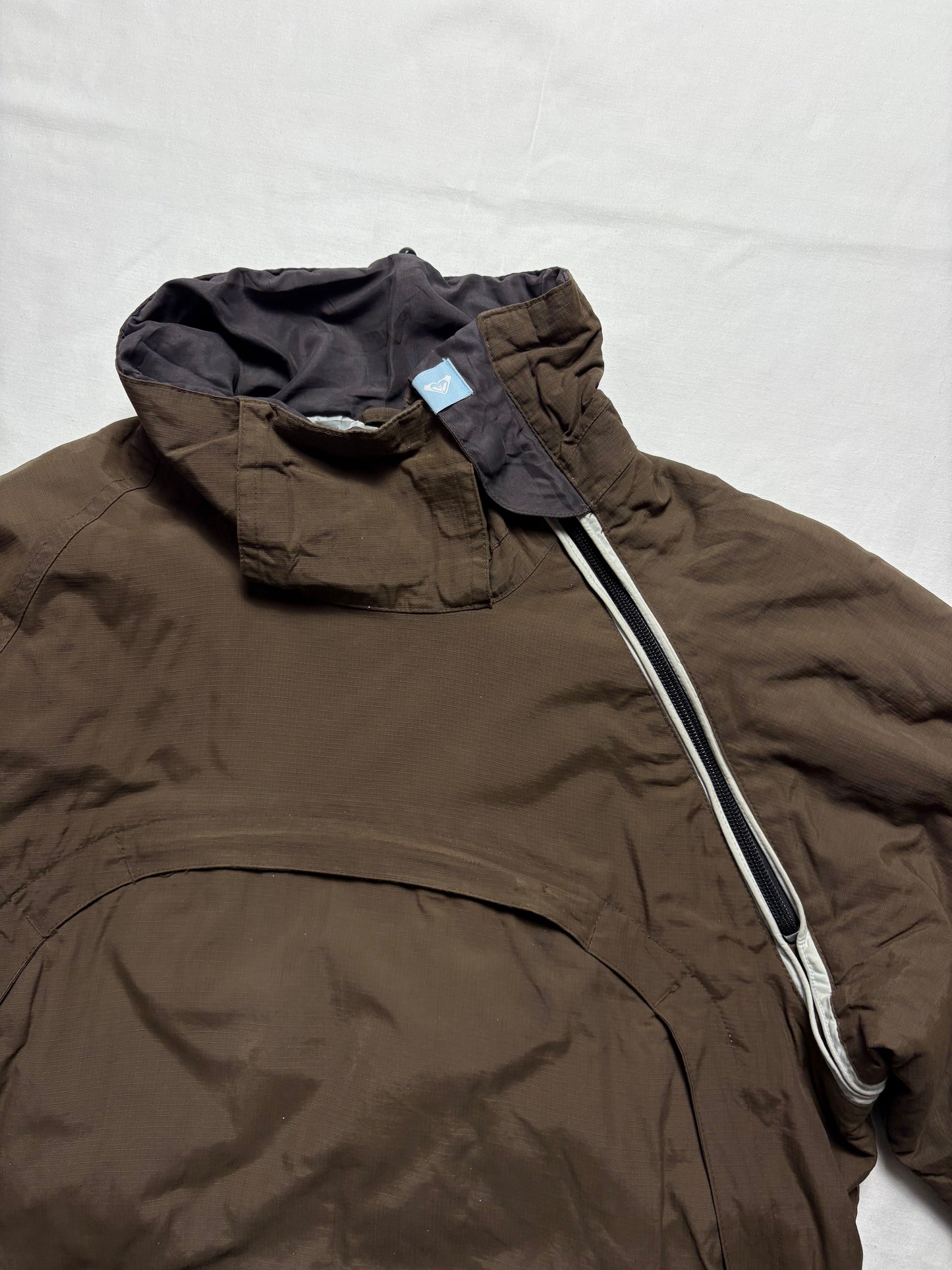 Quiksilver 2000s Roxy Asymmetrical Brown Jacket (women's S)