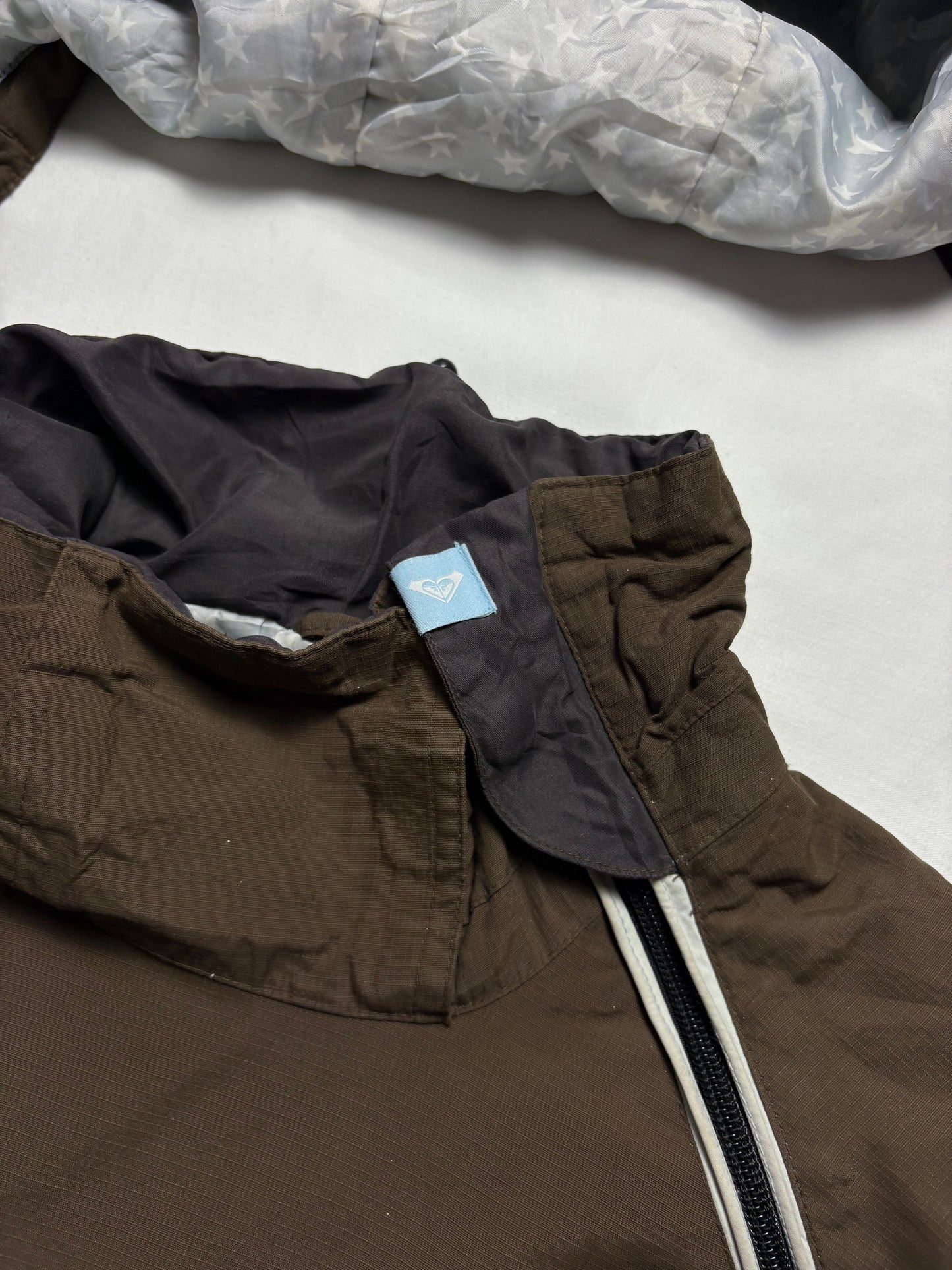 Quiksilver 2000s Roxy Asymmetrical Brown Jacket (women's S)