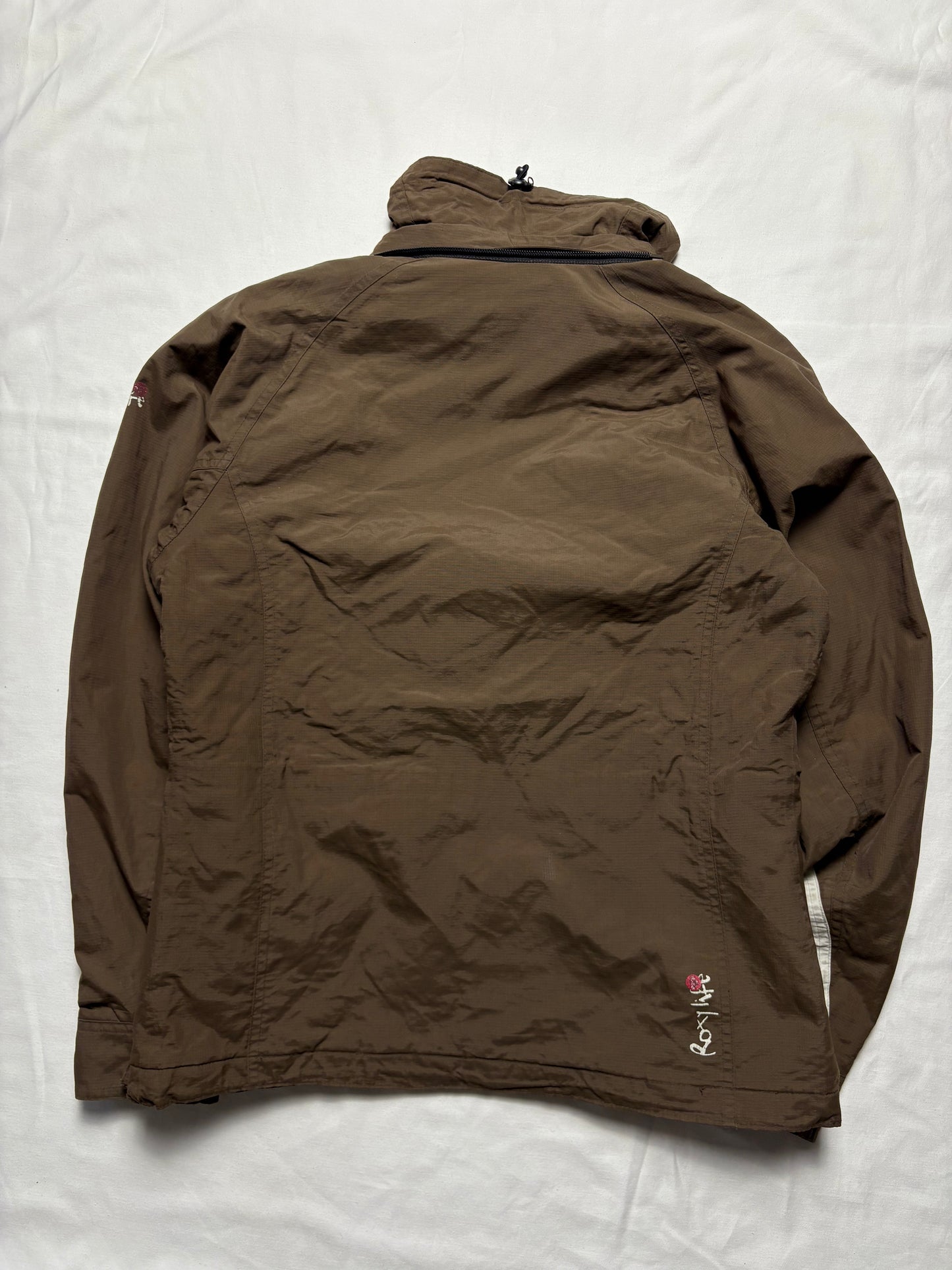 Quiksilver 2000s Roxy Asymmetrical Brown Jacket (women's S)