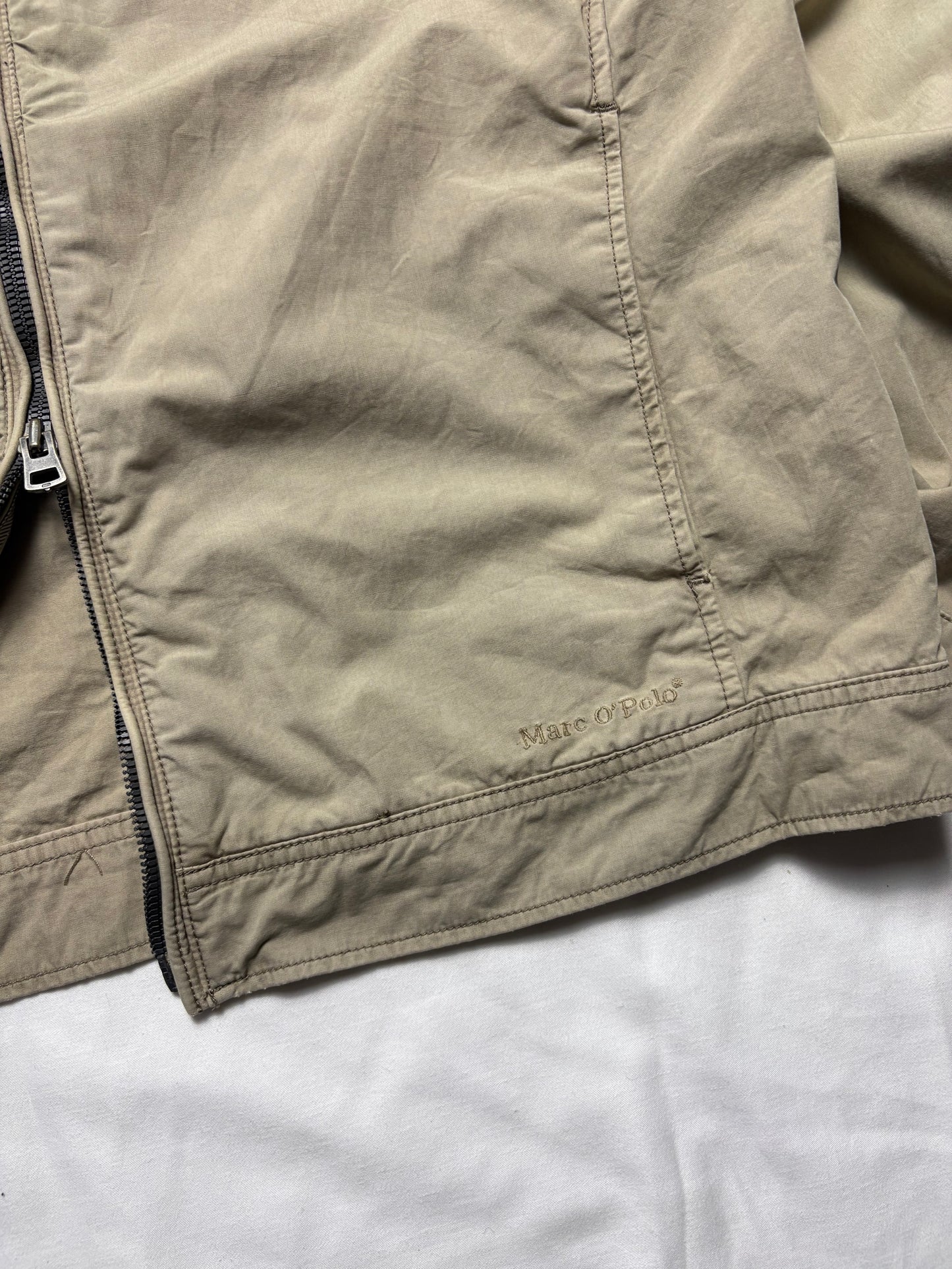Marc O'Polo 2000s Double Zip Beige Harrington Jacket (L)