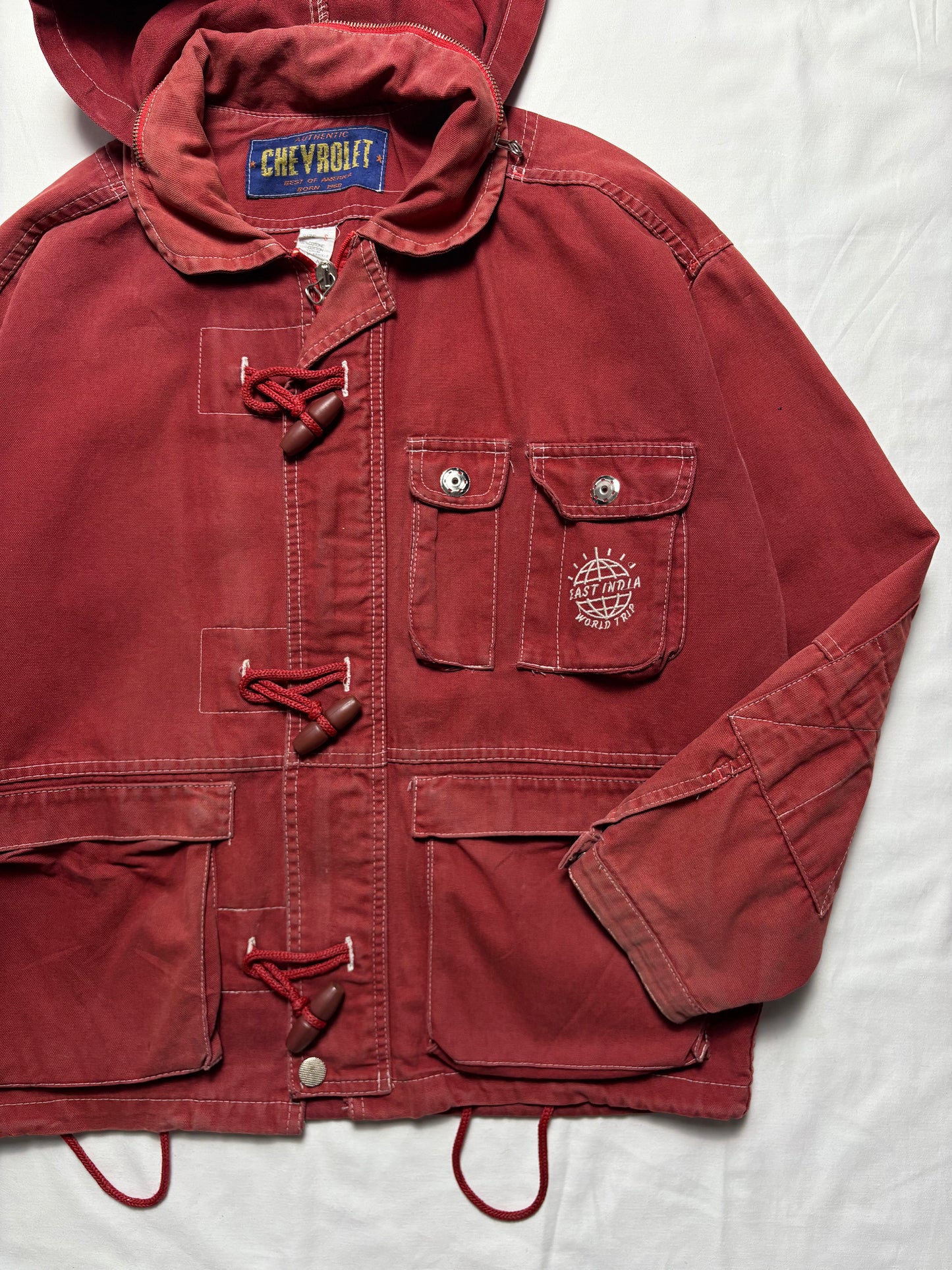 Vintage Chevrolet 90s Contrast Stitch Fireman Jacket (S)