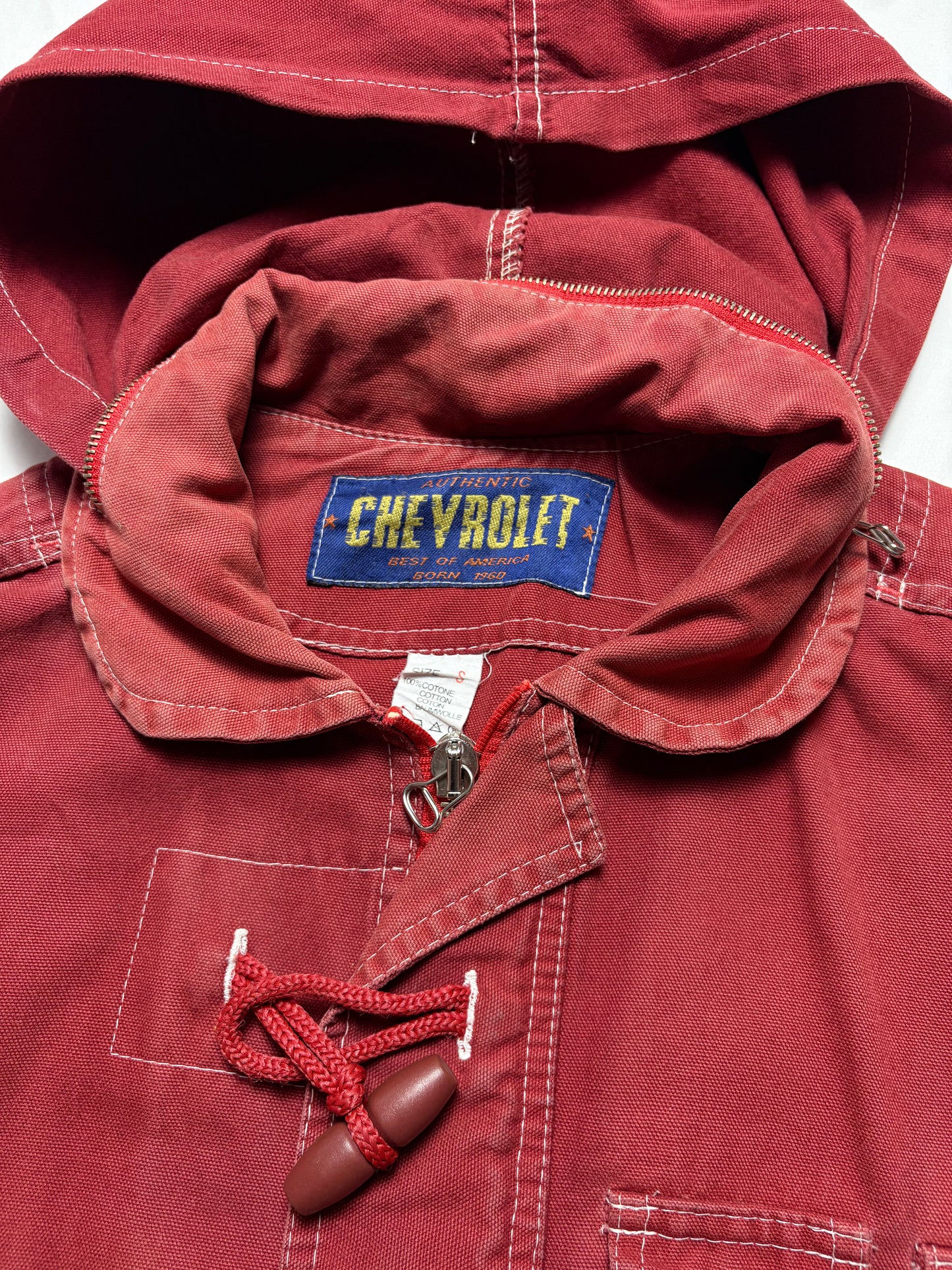 Vintage Chevrolet 90s Contrast Stitch Fireman Jacket (S)