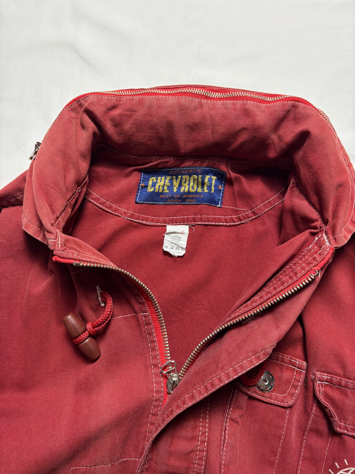 Vintage Chevrolet 90s Contrast Stitch Fireman Jacket (S)
