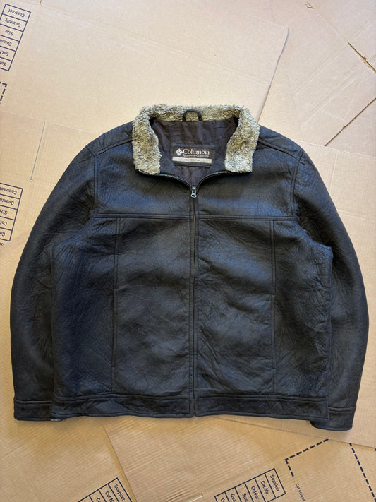 Vintage Columbia Brown Sherpa Collar Sherling Jacket (XL)