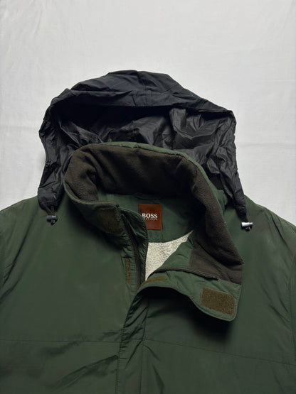 Hugo Boss Orange Label 2000s Nylon Green Insulated Jacket (M)