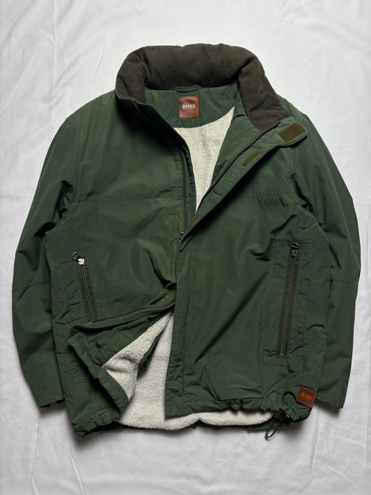 Hugo Boss Orange Label 2000s Nylon Green Insulated Jacket (M)