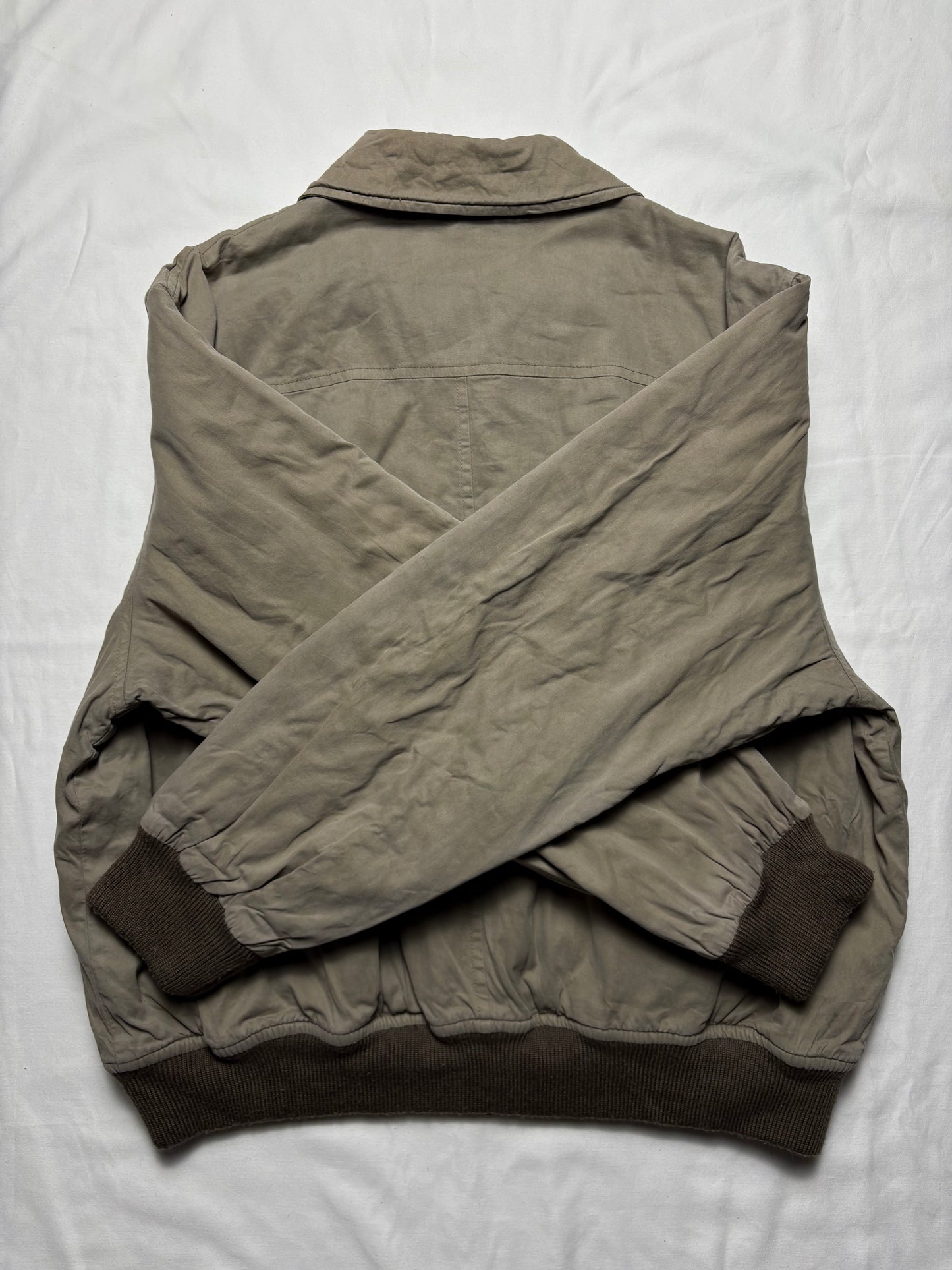 Vintage Gant Plaid Lined Beige Insulated Harrington Jacket (XL)