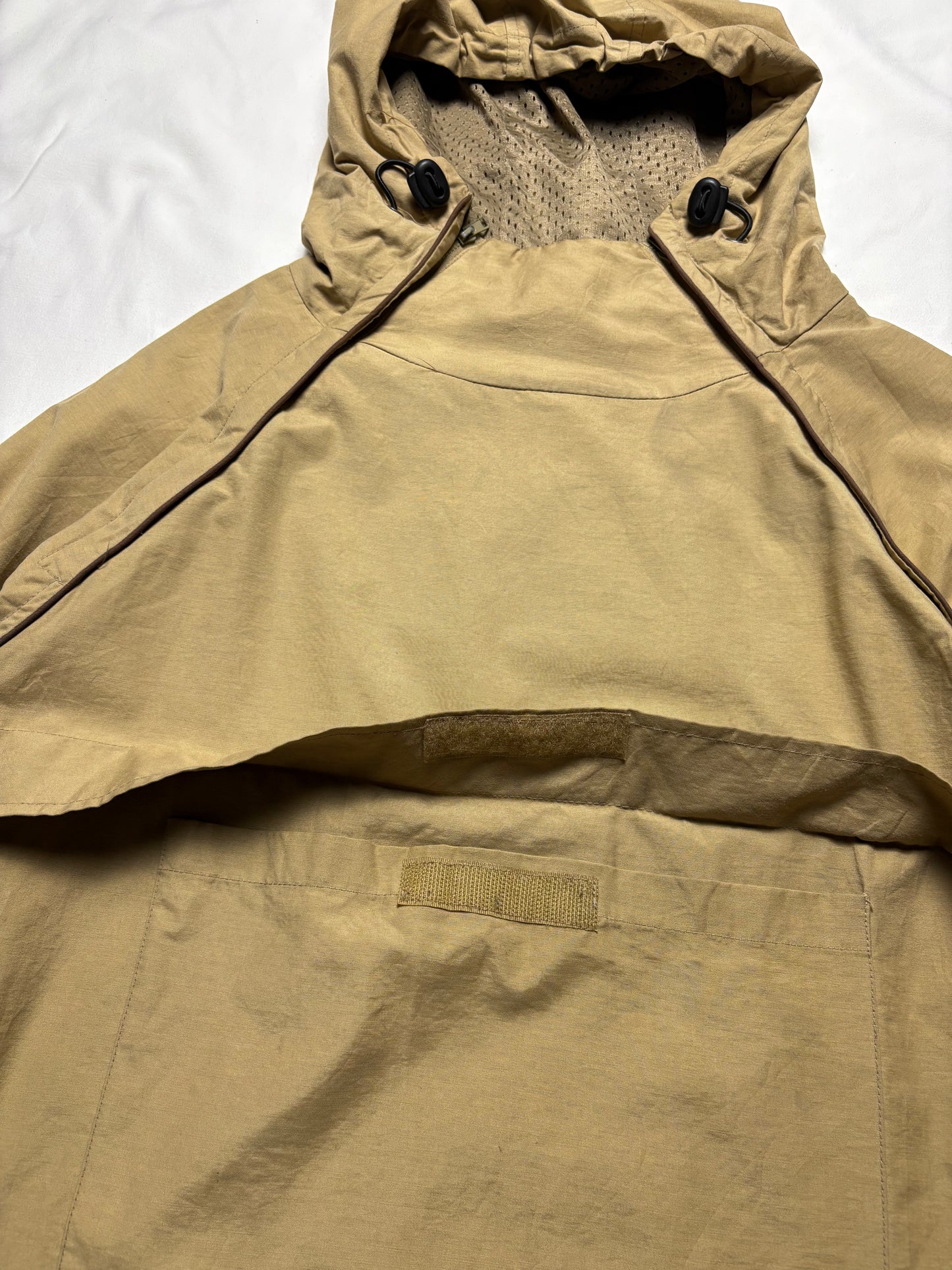 Vintage Overstreet Dual Asymmetrical Zip Khaki Nylon Jacket (M)