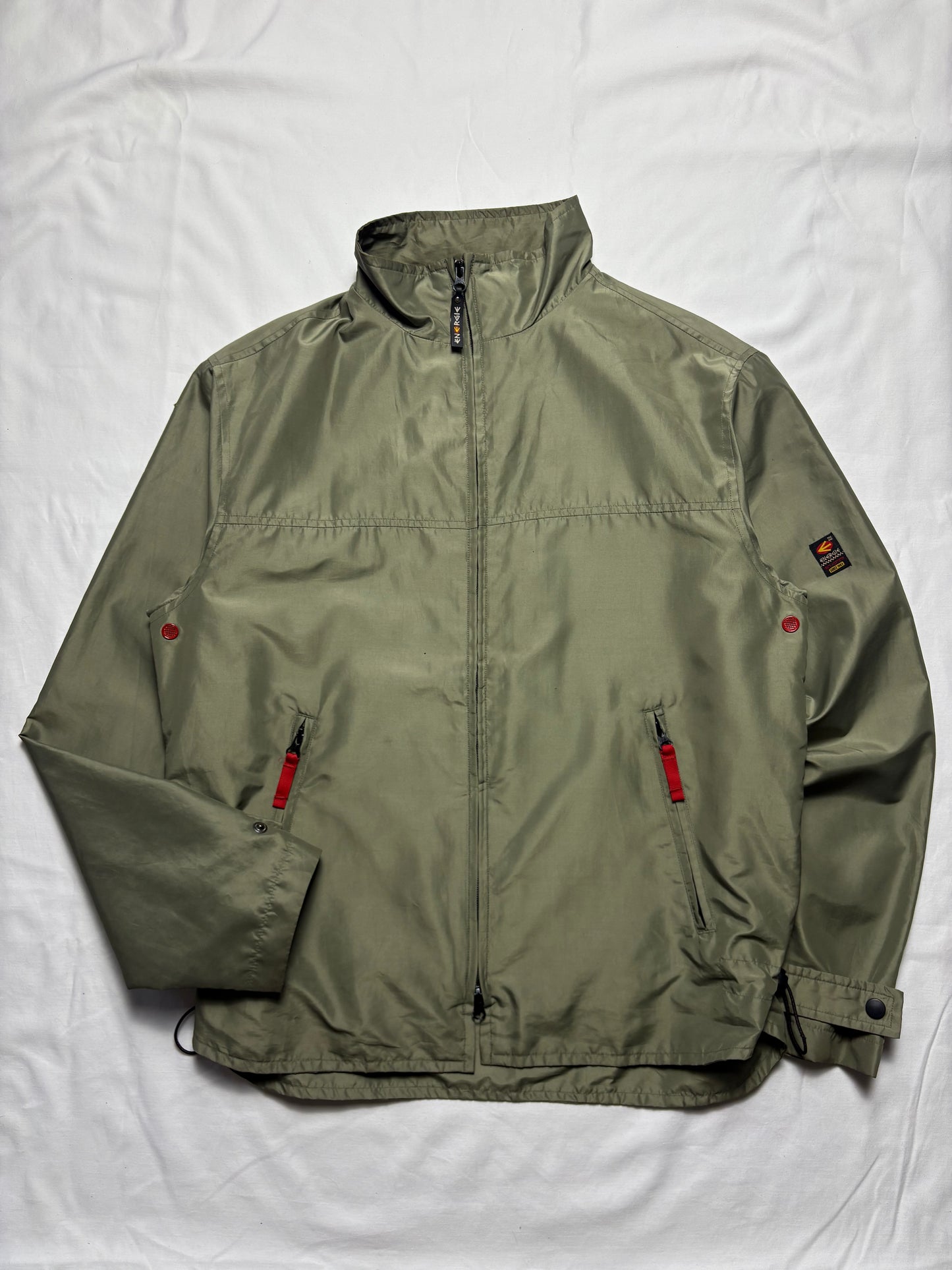 Vintage Energie Double Zip Khaki Technical Track Top (L)