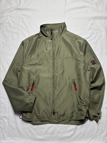 Vintage Energie Double Zip Khaki Technical Track Top (L)