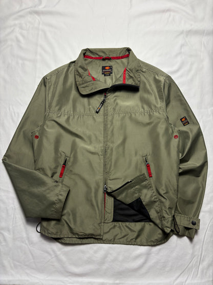 Vintage Energie Double Zip Khaki Technical Track Top (L)