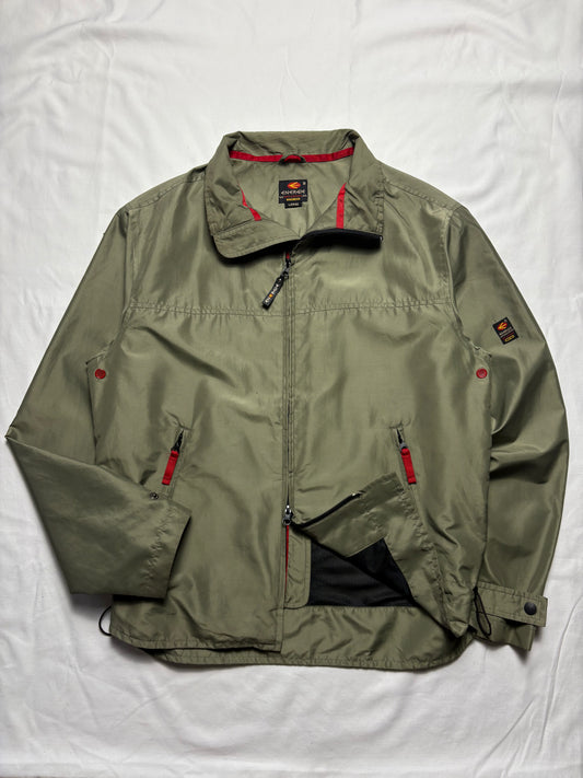 Vintage Energie Double Zip Khaki Technical Track Top (L)