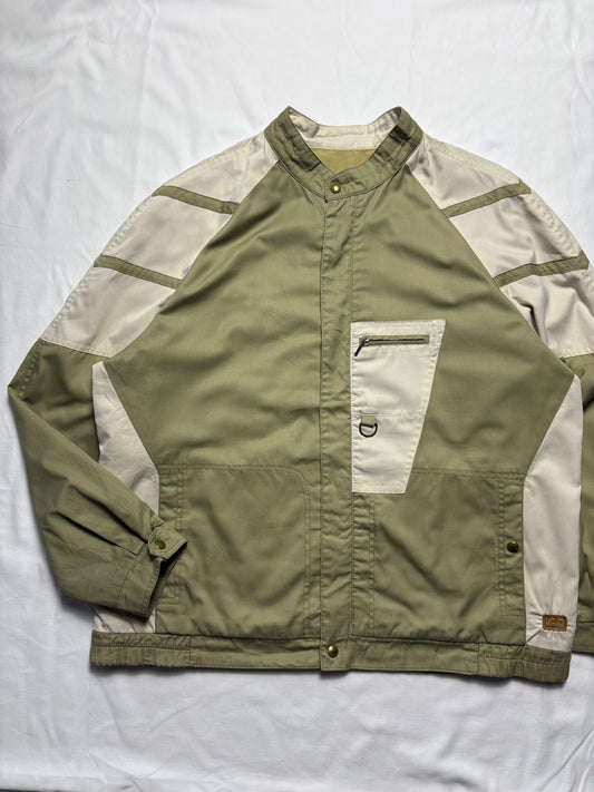 True Vintage 80s Khaki + Beige Reversible Canvas Jacket (L)
