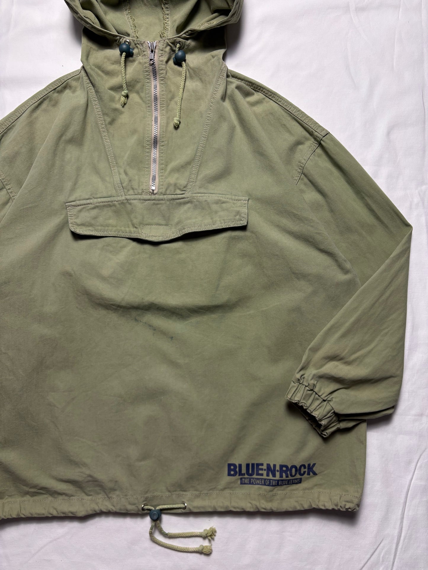 Vintage Blue-N-Rock Khaki Green Smock Jacket (S)