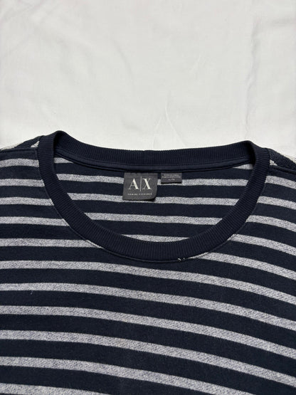 Armani Exchange 2000s Patch Work Stripe Knit Jumper (women's XL)