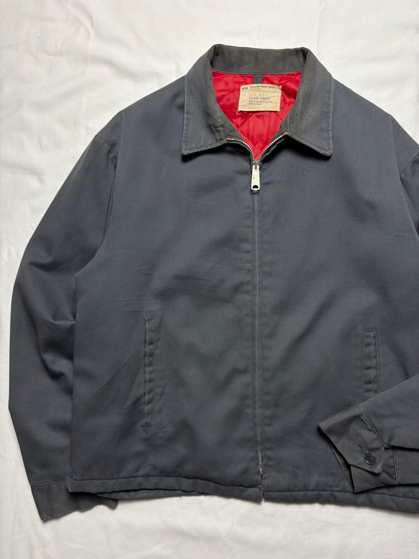 Vintage JC Penney 1970s Slat Grey Harrington Jacket (M)