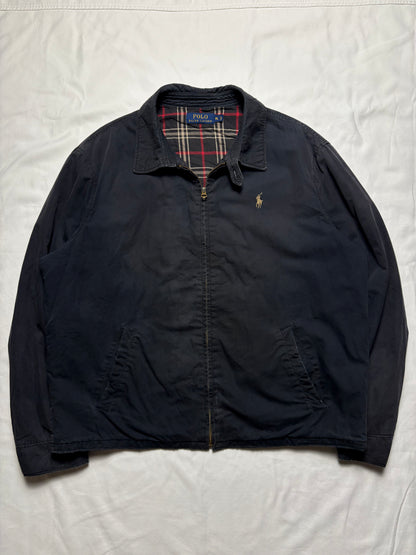 Vintage Ralph Lauren Classic Black Harrington Jacket (XL)