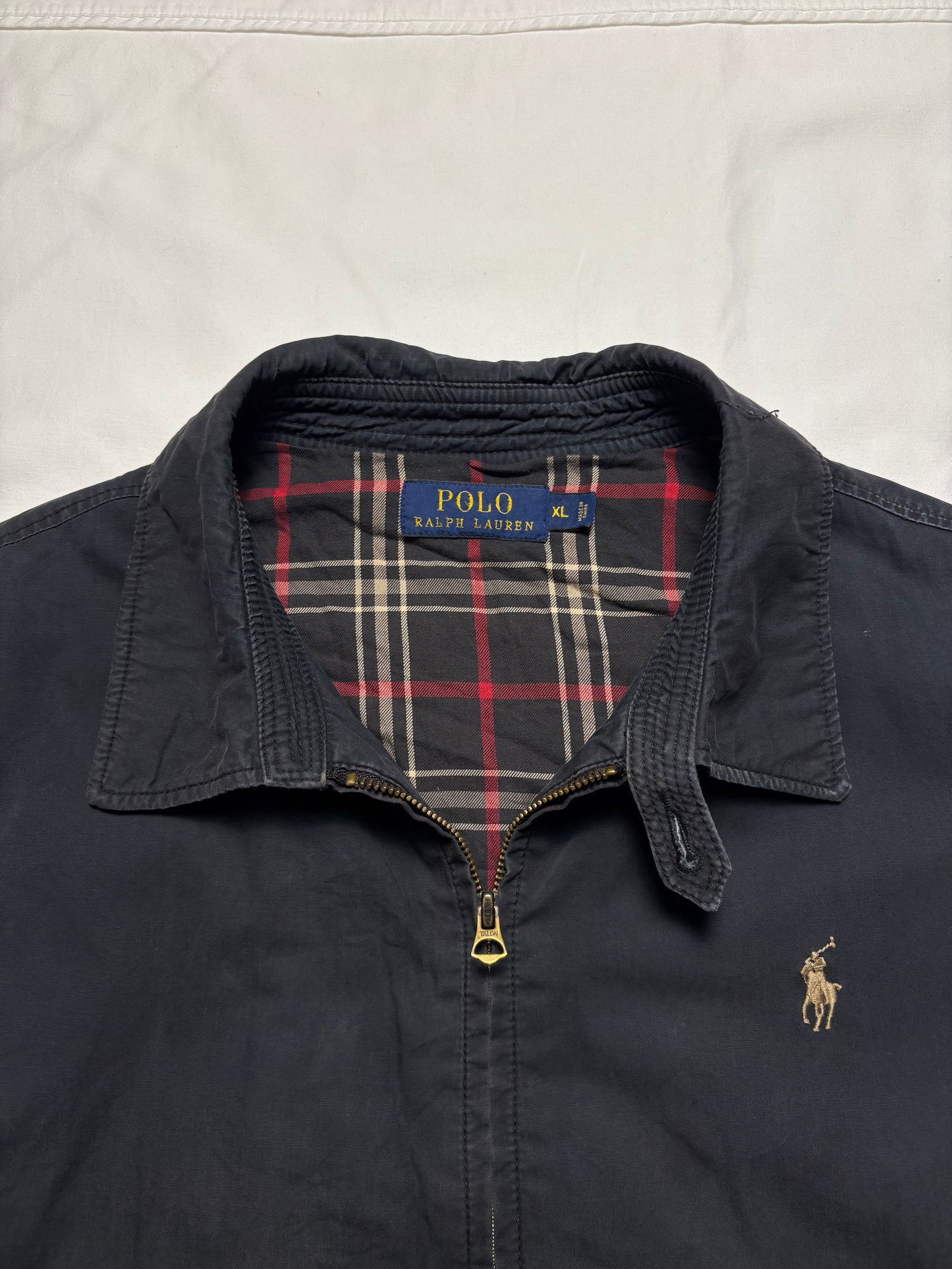 Vintage Ralph Lauren Classic Black Harrington Jacket (XL)