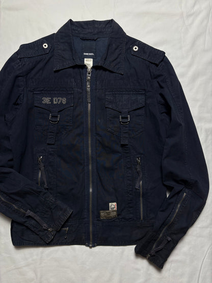 Diesel Black Panthers 00s Technical Zip Up Jacket (L)