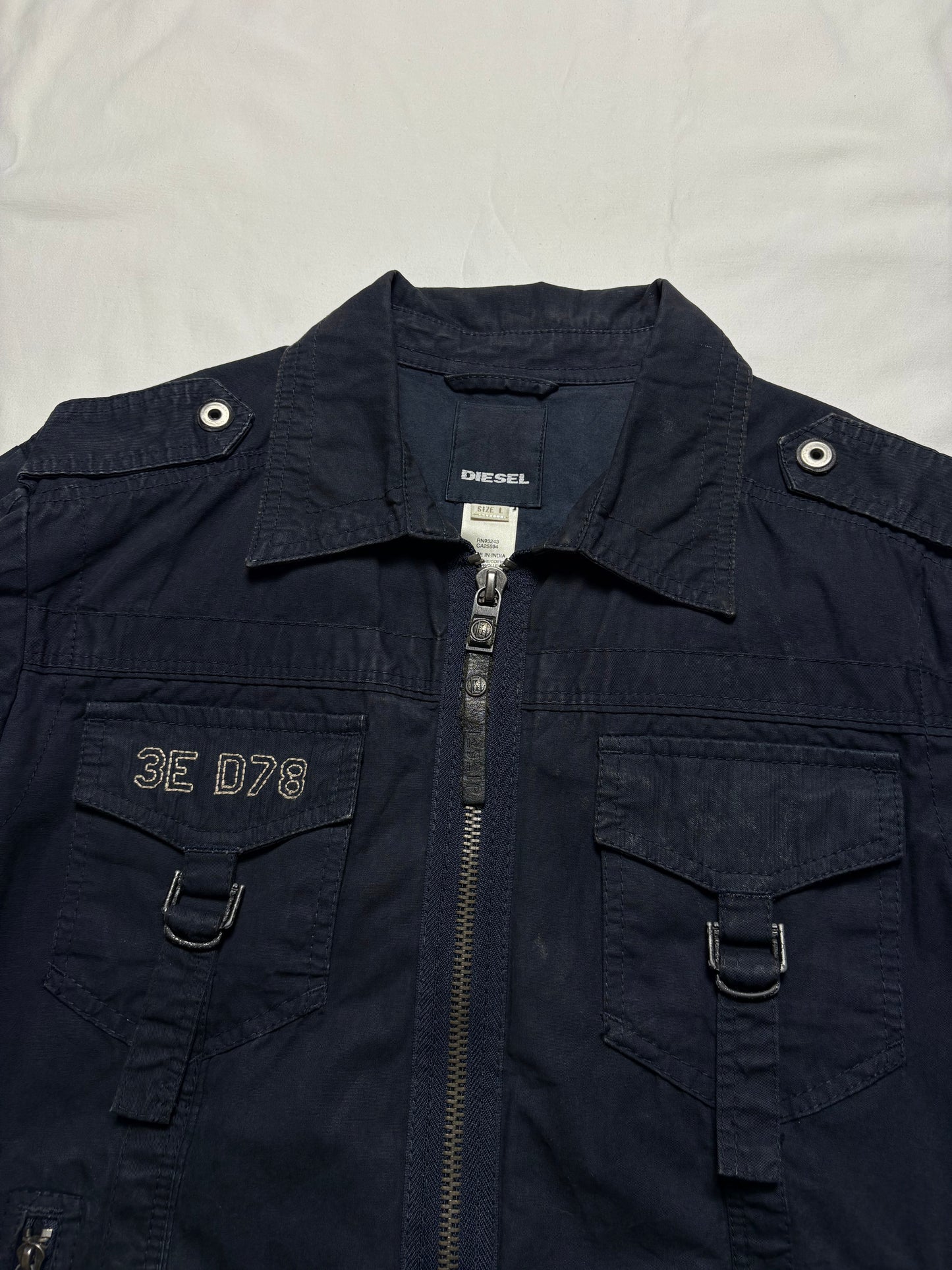 Diesel Black Panthers 00s Technical Zip Up Jacket (L)