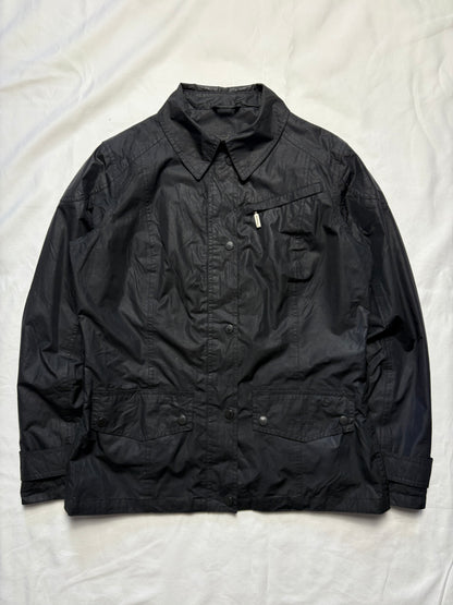 Barbour Utility Multi Pocket Black Wax Jacket (women's M)