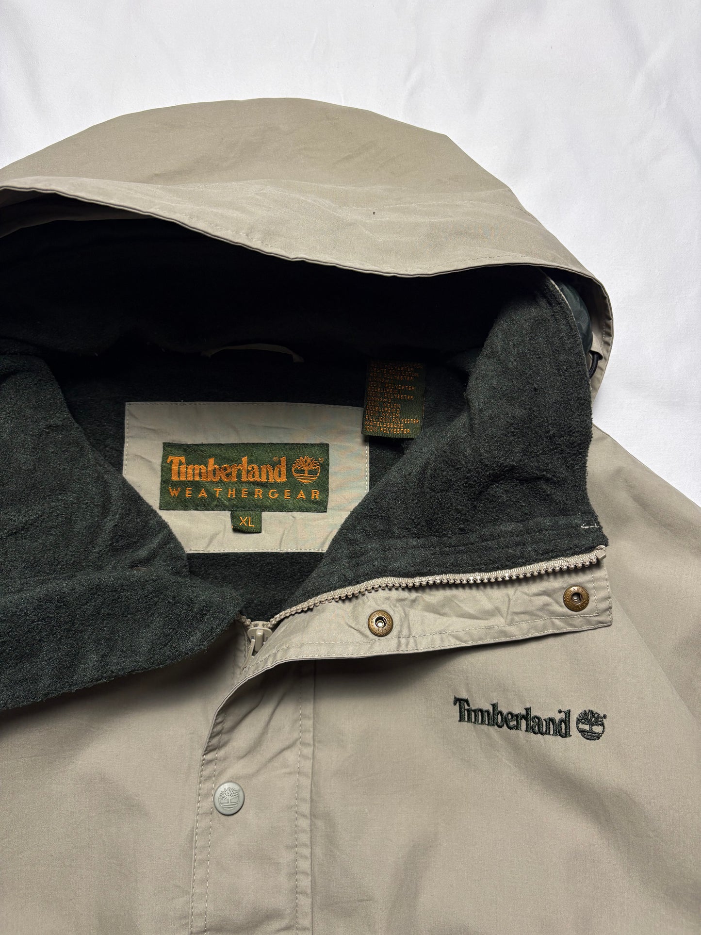 Timberland Weathergear 00s Khaki Green Canvas Jacket (XL)
